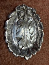 Ellis-Barker of Birmingham England 6 silverplate small oakleaf ashtrays picture