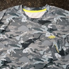 AFTCO Aftech Tactical Camo Performance Stretch Fishing Outdoor Shirt Mens Medium picture