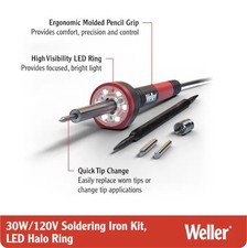 Weller WLIR3012A Corded 30W Soldering Iron with LED Light picture