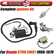 Complete Ignition Kit For Honda CT90 CM91 Trail 90 Coil Condenser Points Plug US picture