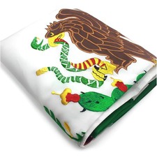 Embroidered Mexican Flag 3x5 FT 210D Heavy Duty Polyester Outdoor Mexico Flag picture