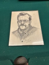 pencil sketch of Fred Shero, the  former head coach of the Philadelphia Flyers. picture