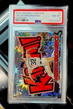 Panini 2025 Prospect Edition Kaboom Jacob Misiorowski RC #2 PSA 8 Brewers picture