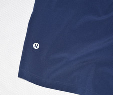 LULULEMON XL Men's Unlined Poly Spandex Athletic Shorts Navy picture