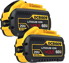 2 Pack 12.0AH 20V/60V MAX FLEXVOLT Lithium Battery For DEWALT DCB612 DCB609 picture