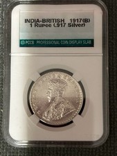 1917 British India silver Rupee picture