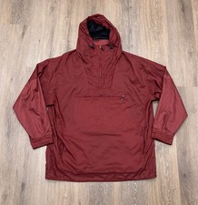 Zegna Sport Jacket Large Red Windbreaker Anorak Half Zip Hooded Italy picture