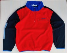 Vintage 90s Nautica Competition 1/4 Zip Fleece USA Colorblock Triathlon Pullover picture