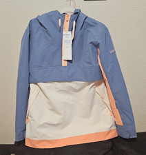 NWT ROXY Shelter JK Ski Jacket DryFlight Hydrosmart Blue White Peach Women L picture