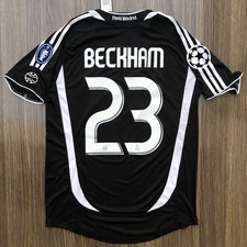 David Beckham #23 Real Madrid 2005-2006 Black Retro Jersey picture