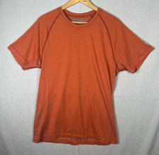 Icebreaker T-Shirt Mens Size Large Orange Cool-Lite Merino Wool Blend Active EUC picture
