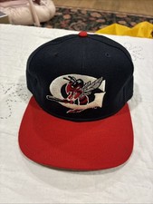 Vintage Greensboro Hornets Hat Cap Snap Back Black Red Logo Minor League MiLB picture
