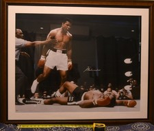 Muhammad Ali Signed Sonny Liston – JSA Authenticated – 36x44 Framed Photograph picture