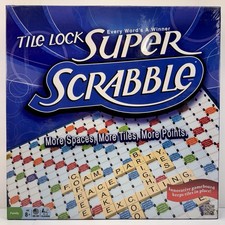 Tile Lock Super Scrabble Board Game #1159 2013 Wining Moves Rare Factory Sealed picture