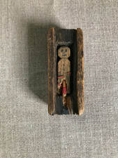 Antique Folk Art Erotic Toy, Man quietly laying in his box Box, Circa 1900 picture