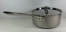All-Clad 3 Qt Stainless Steel Saucepan with Lid 7.5