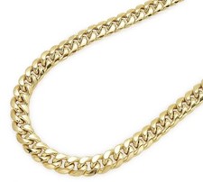 14K Yellow Gold 10mm Miami Cuban Chain semi-solid 26
