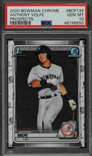 PSA 10 ANTHONY VOLPE 1st 2020 Bowman Chrome Yankees Rookie Card RC GEM MINT picture