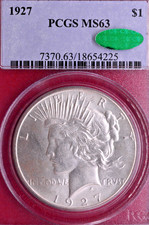 PCGS MS-63 CAC 1927 PEACE DOLLAR picture