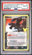 Pokemon TCG Umbreon Gold Star Holo 17/17 - 2021 Celebrations - PSA 10 - NEW CERT picture