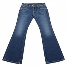 Women's James Cured by Seun Jeans 28 Blue Atlantic Hitch Flare Bootcut Denim USA picture