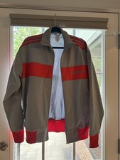 Vintage Adidas Originals Track Jacket Grey Red Colorblock Trefoil Men's [Insert picture