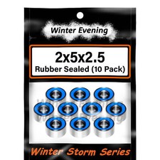Winter Evening - 2x5x2.5mm MR52-2RS - Rubber Sealed Bearings Kit (10 Pcs) picture