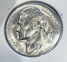 1948-S Jefferson 5c ~ Uncirculated BU ~ Partial Steps ~ Lustrous Beaut ~ I65 picture