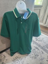 Nautica Mens Navtech Classic Fit Wicking Breathable Performance Polo Large Green picture