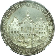1863 German States Frankfurt Taler MS63 NGC - Assembly of Princes picture