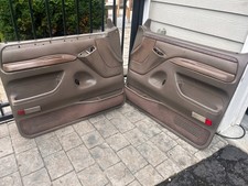 92-96 Ford Bronco F-150 97 F-250 F350 Pair Of Power Door Panels OEM Mocha picture