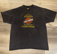 VTG 90s Harley Davidson XL You Wouldn't Understand Downtown Seattle WA Tee Shirt picture