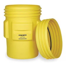 Eagle Mfg 1661 Open Head Overpack Drum, Polyethylene, 65 Gal, Unlined, Yellow picture