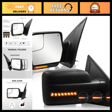 Dynamic Side Mirrors for 2004-2014 F150 - Adjustable, Heated, LED Turn Signal picture