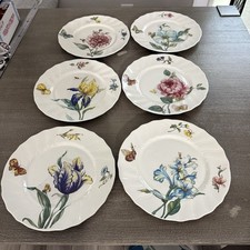 6 Vintage Villeroy & Boch Bouquet Luncheon Plate 10” Floral Set picture
