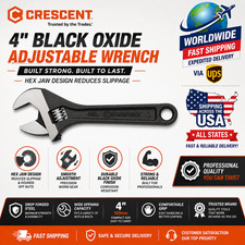 Crescent 4 in. Black Oxide Adjustable Wrench and hex jaw design reduces slippage picture