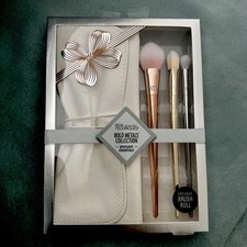 Real Techniques Bold Metal Collection Makeup Brush Set Plush Premium Quality picture