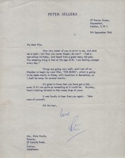 PETER SELLERS - TYPED LETTER SIGNED 09/09/1966 picture