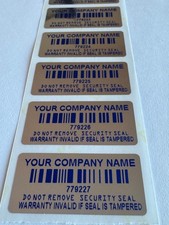 [QTY 250] CUSTOM BLUE PRINTED WARRANTY TAMPER EVIDENT VOID STICKERS LABELS picture