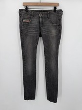 Diesel Clush Jeans Womens 30x34 Gray Low Rise Skinny Fit Stretch 2000’s Y2K picture