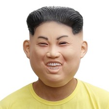 Kim Jong Un Mask Latex Full Head Halloween Costume Adult Dictator Rocket Man picture