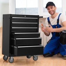 Leumius 6-Drawer Rolling Tool Chest Cabinet, Large Capacity Metal Tool Box with picture