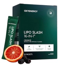 OxyEnergy Lipo Slash 16-in-1 Weight Loss Powder, Orange, Non-GMO, Veg picture