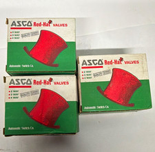LOT OF 3 NEW ASCO Red-Hat 8320G184 Solenoid Valves 3-Way 1/4
