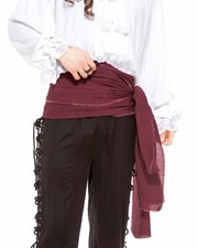 ThePirateDressing Pirate Medieval Renaissance Linen Large Sash [Aubergine] picture