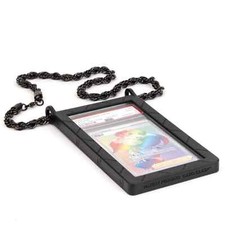 PSA Pokemon Slab TCG Card Necklace Black (30 Inch No PSA Pokemon Slab Included) picture