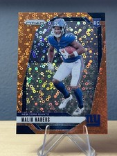2024 Panini Prizm Malik Nabers Orange Disco Prizm RC #370 picture