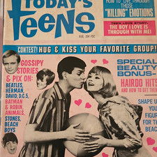 Today's Teens Magazine August Issue Illustrated Teen Love Beatles Cover picture