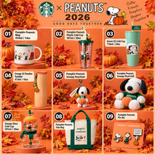 Starbucks Korea 2026 Peanuts Snoopy Tumbler Cold Cup Mug Plush Keychain MD picture