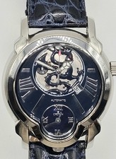 RARE Croton CN307192 Dragon Automatic/Quartz Watch w/Alligator strap Navy Blue picture